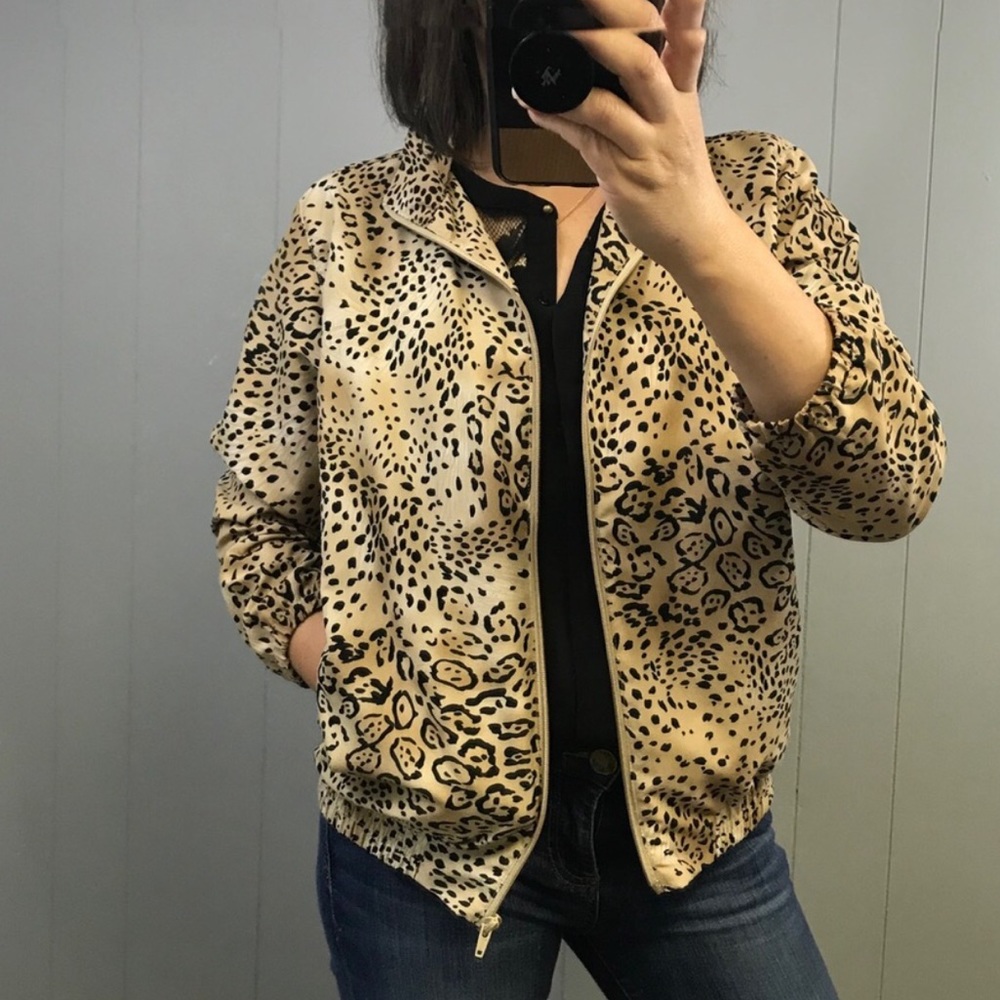 Leopard Print Track Jacket - image 4